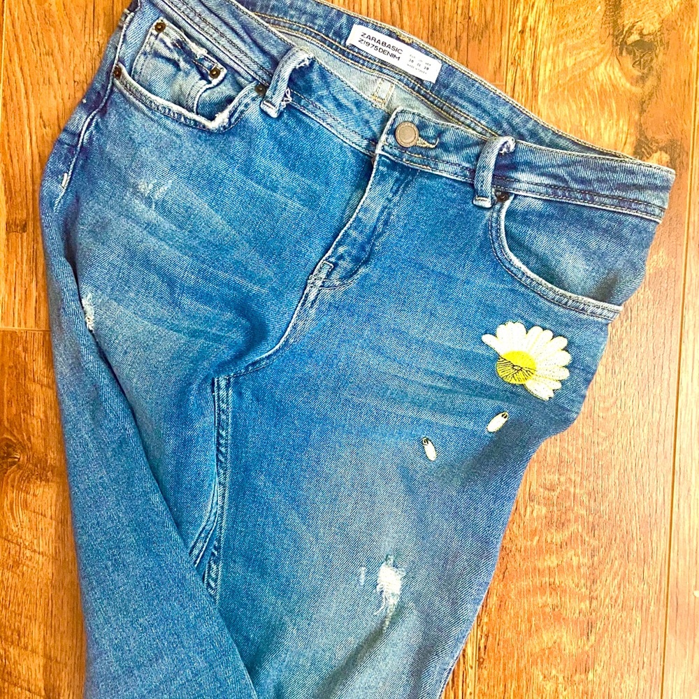 Daisy Detailed Zara Basic Denim